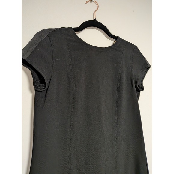 Burberry Brit Black Short Sleeve Pique Knit Shift Dress US 6 - Picture 2 of 11